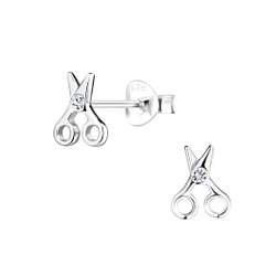 Wholesale Sterling Silver Scissors Ear Studs - JD17778