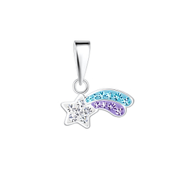 Wholesale Sterling Silver Shooting Star Pendant - JD17390