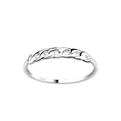 Wholesale Sterling Silver Chain Ring - JD17484 Wholesale Sterling Silver Chain Ring - JD17484