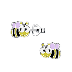 Wholesale Sterling Silver Bee Ear Studs - JD17883