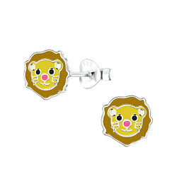 Wholesale Sterling Silver Lion Ear Studs - JD17946