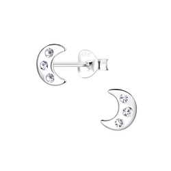 Wholesale Sterling Silver Moon Ear Studs - JD17423