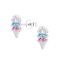 Wholesale Sterling Silver Ice Cream Ear Studs - JD17856