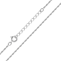 Wholesale 45cm Sterling Silver Singapore Chain with Extension - JD13881