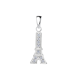 Wholesale Sterling Silver Eiffel Tower Pendant - JD17445