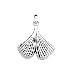 Wholesale Sterling Silver Gingko Pendant - JD17863