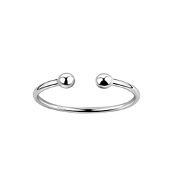 Wholesale Sterling Silver Opened Ball Ring - JD17968