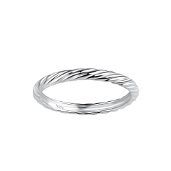 Wholesale Sterling Silver Twisted Ring - JD18004