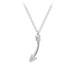 Wholesale Sterling Silver Arrow Necklace - JD17392