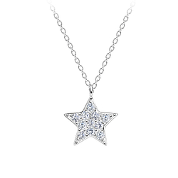 Wholesale Sterling Silver Star Necklace - JD17412