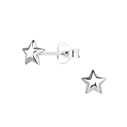 Wholesale Sterling Silver Star Ear Studs - JD18055