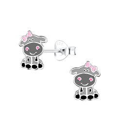 Wholesale Sterling Silver Cow Ear Studs - JD18333