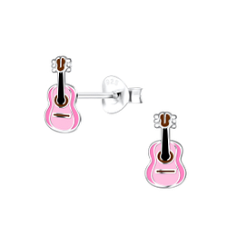 Wholesale Sterling Silver Guitar Ear Studs - JD18120