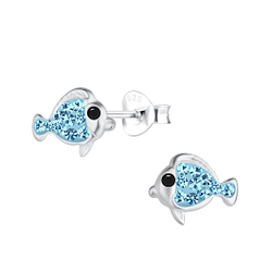 Wholesale Sterling Silver Fish Ear Studs - JD18027