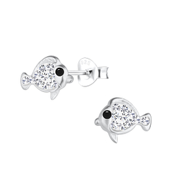 Wholesale Sterling Silver Fish Ear Studs - JD18026