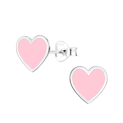 Wholesale Sterling Silver Heart Ear Studs - JD18072