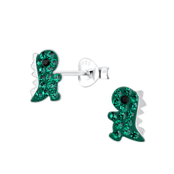 Wholesale Sterling Silver Dinosaur Ear Studs - JD18033
