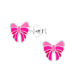 Wholesale Sterling Silver Bow Ear Studs - JD18078