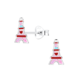 Wholesale Sterling Silver Eifel Tower Ear Studs - JD18246