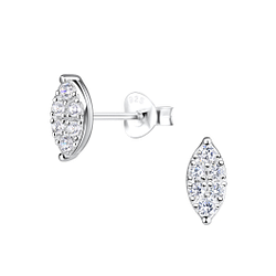 Wholesale Sterling Silver Marquise Ear Studs  - JD18188