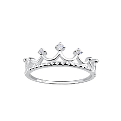Wholesale Sterling Silver Crown Ring - JD18047