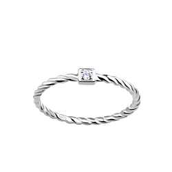 Wholesale Sterling Silver Twisted Ring - JD18134 Wholesale Sterling Silver Twisted Ring - JD18134