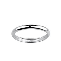 Wholesale 2.4mm Sterling Silver Band Ring - JD18045