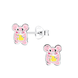 Wholesale Sterling Silver Hamster Ear Studs - JD18433