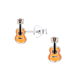 Wholesale Sterling Silver Guitar Ear Studs - JD18424