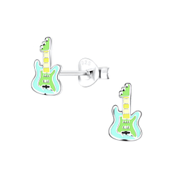 Wholesale Sterling Silver Guitar Ear Studs - JD18435