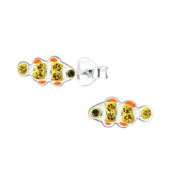Wholesale Sterling Silver Fish Ear Studs - JD18382