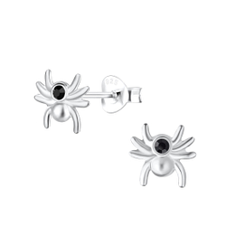 Wholesale Sterling Silver Spider Ear Studs - JD18349