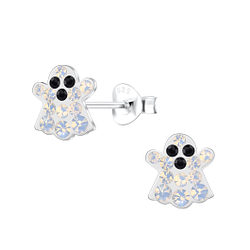 Wholesale Sterling Silver Ghost Ear Studs - JD18440 Wholesale Sterling Silver Ghost Ear Studs - JD18440