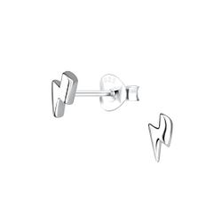 Wholesale Sterling Silver Thunder Bolt Ear Studs - JD18237