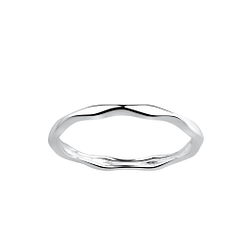 Wholesale Sterling Silver Patterned Ring - JD18407