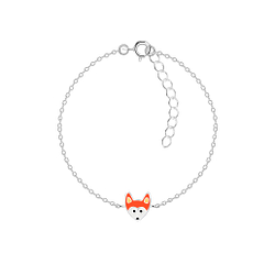 Wholesale Sterling Silver Fox Bracelet - JD18740