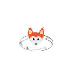 Wholesale Sterling Silver Fox Adjustable Ring - JD18845