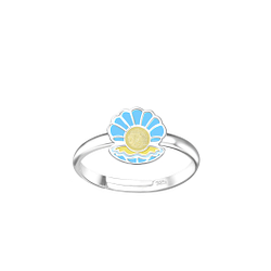 Wholesale Sterling Silver Shell Adjustable Ring - JD18847