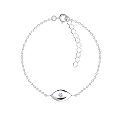 Wholesale Sterling Silver Evil Eye Bracelet - JD17324