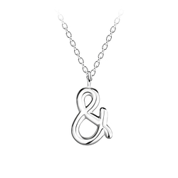 Wholesale Sterling Silver Letter & Necklace - JD18626