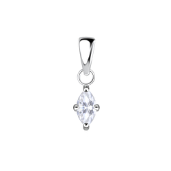 Wholesale 3x6mm Marquise Cubic Zirconia Sterling Silver Pendant - JD18879