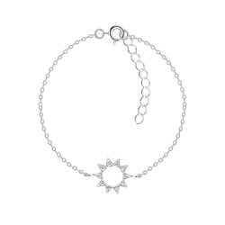 Wholesale Sterling Silver Sun Bracelet - JD16463