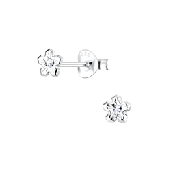 Wholesale Sterling Silver Flower Ear Studs - JD5349