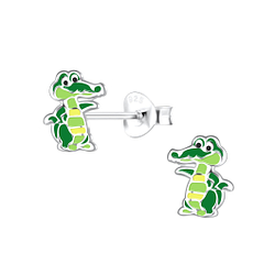 Wholesale Sterling Silver Crocodile Ear Studs - JD18565