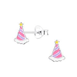 Wholesale Sterling Silver Party Hat Ear Studs - JD18643