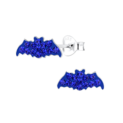 Wholesale Sterling Silver Bat Crystal Ear Studs - JD13035