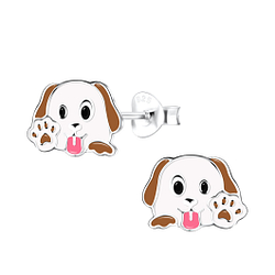Wholesale Sterling Silver Dog Ear Studs - JD18769