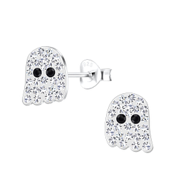 Wholesale Sterling Silver Ghost Ear Studs - JD19085