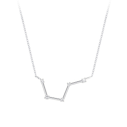 Wholesale Sterling Silver Aries Constellation Necklace - JD7955