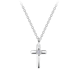 Wholesale Sterling Silver Cross Necklace - JD11650